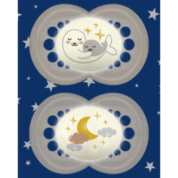 Sucette MAM Night Flow 6M+ Baleine