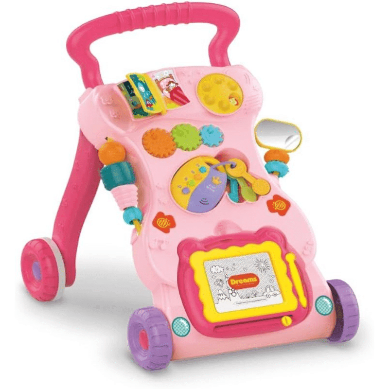 Trotteur avec lumière et musique 6M+ – Rose- Huanger