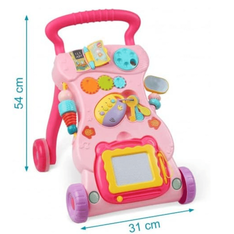 Trotteur avec lumière et musique 6M+ – Rose- Huanger – Image 3