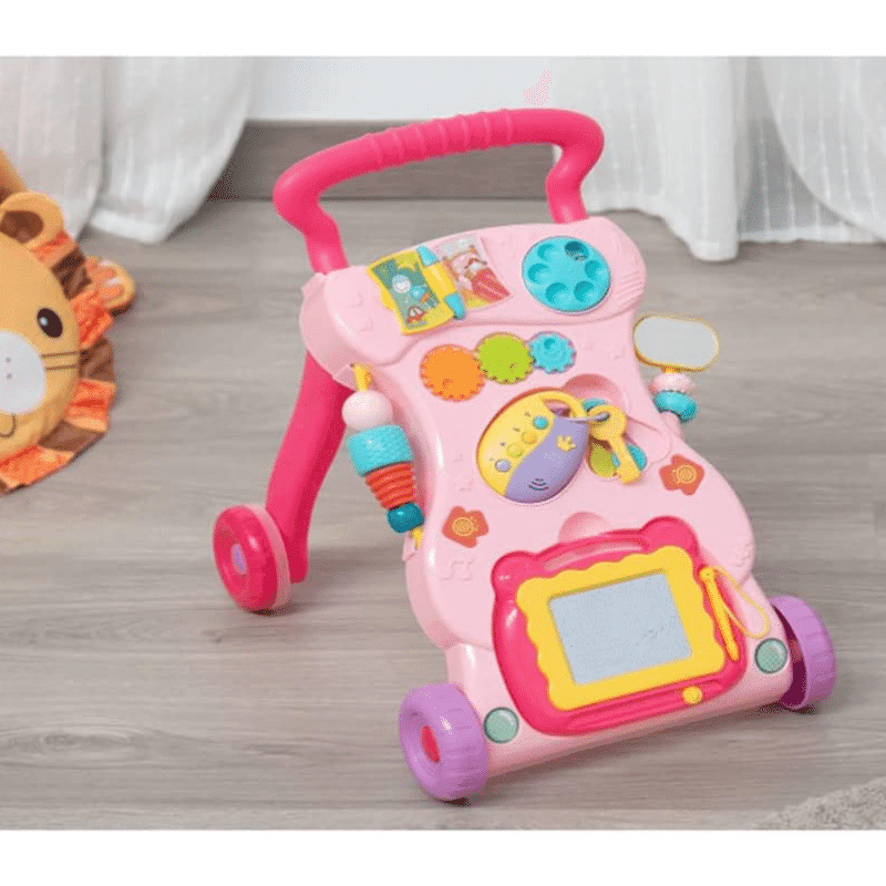 Trotteur avec lumière et musique 6M+ – Rose- Huanger – Image 5