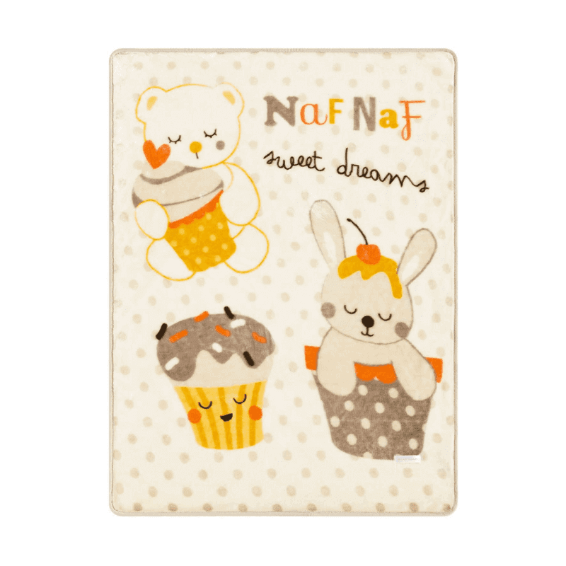 COUVERTURE MICROSOIE SWEET DREAMS BEIGE - Naf Naf