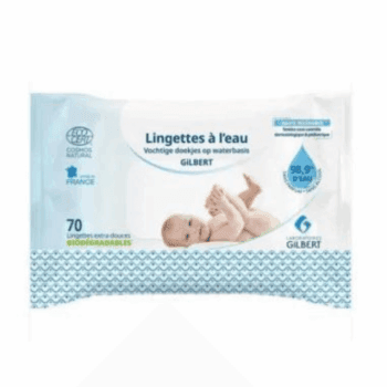 Lingettes à l'eau 70 unités - Gilbert
