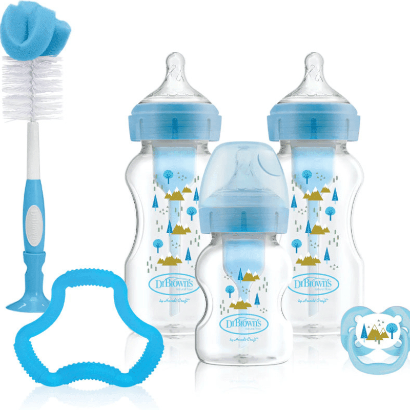 Dr. Brown’s Pack cadeau Anti-colique à Cole large - Bleu