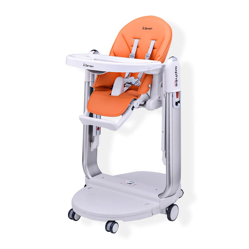Chaise haute multifonctionnelle 3 en 1 orange - A Demain