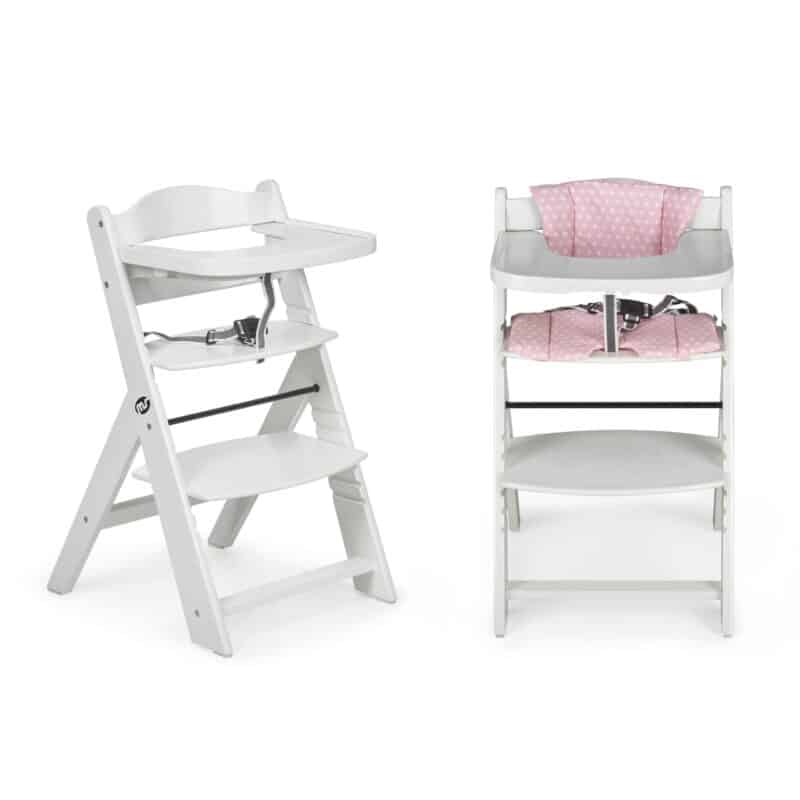 Chaise haute évolutive en bois blanc - MS