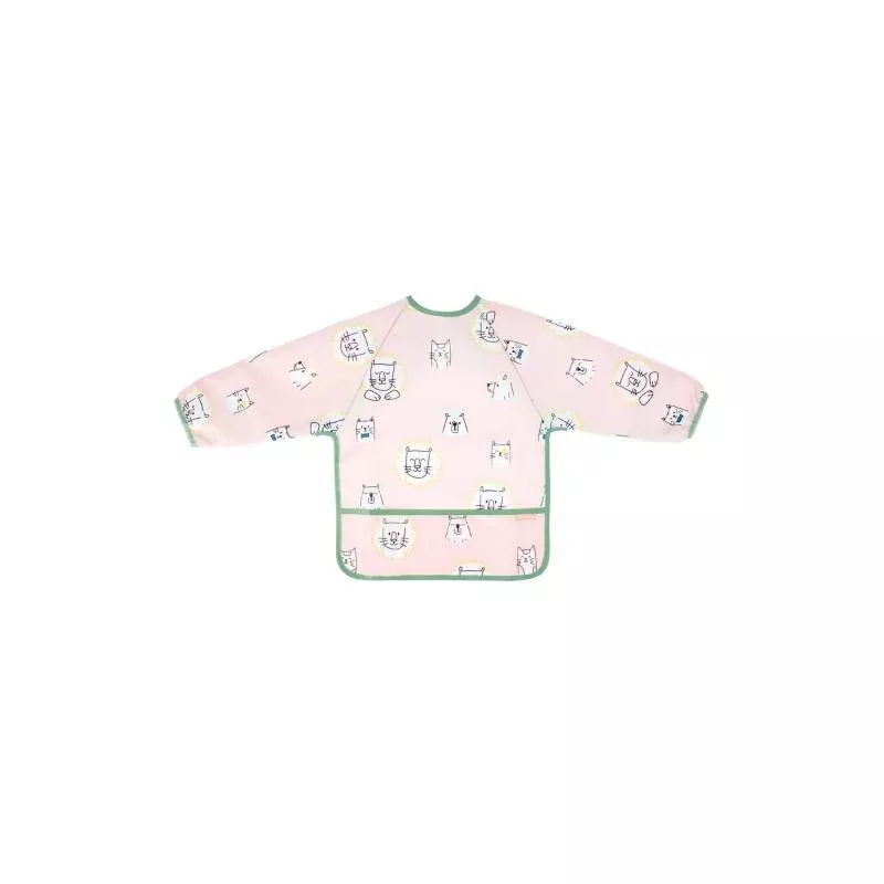 Bavoir Manches Longues Rose - Badabulle