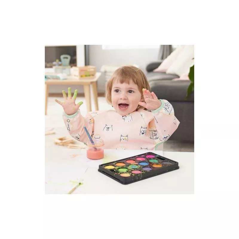 Bavoir Manches Longues Rose - Badabulle – Image 2