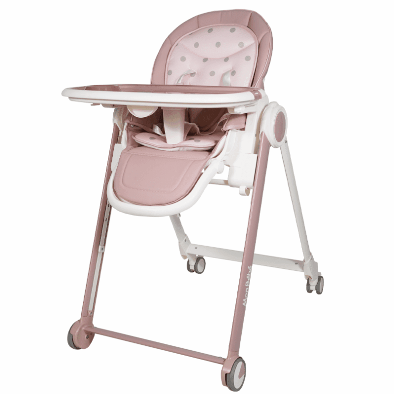 CHAISE HAUTE ÉVOLUTIVE ROSE – MON BEBE