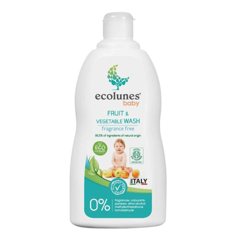 Ecolunes Nettoyant Fruits & Légumes Ecologique et Hypoallergénique 500ml