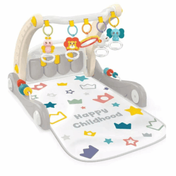 Tapis d'éveil avec un piano & Trotteur 2en1 - Beige - Huanger