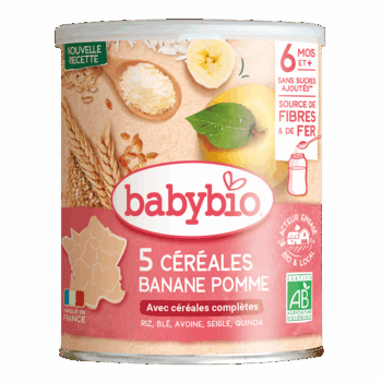 Babybio 5 Céréales Banane Pomme 220g