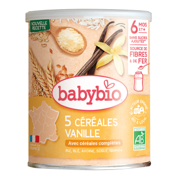 Babybio 5 Céréales Vanille 220g