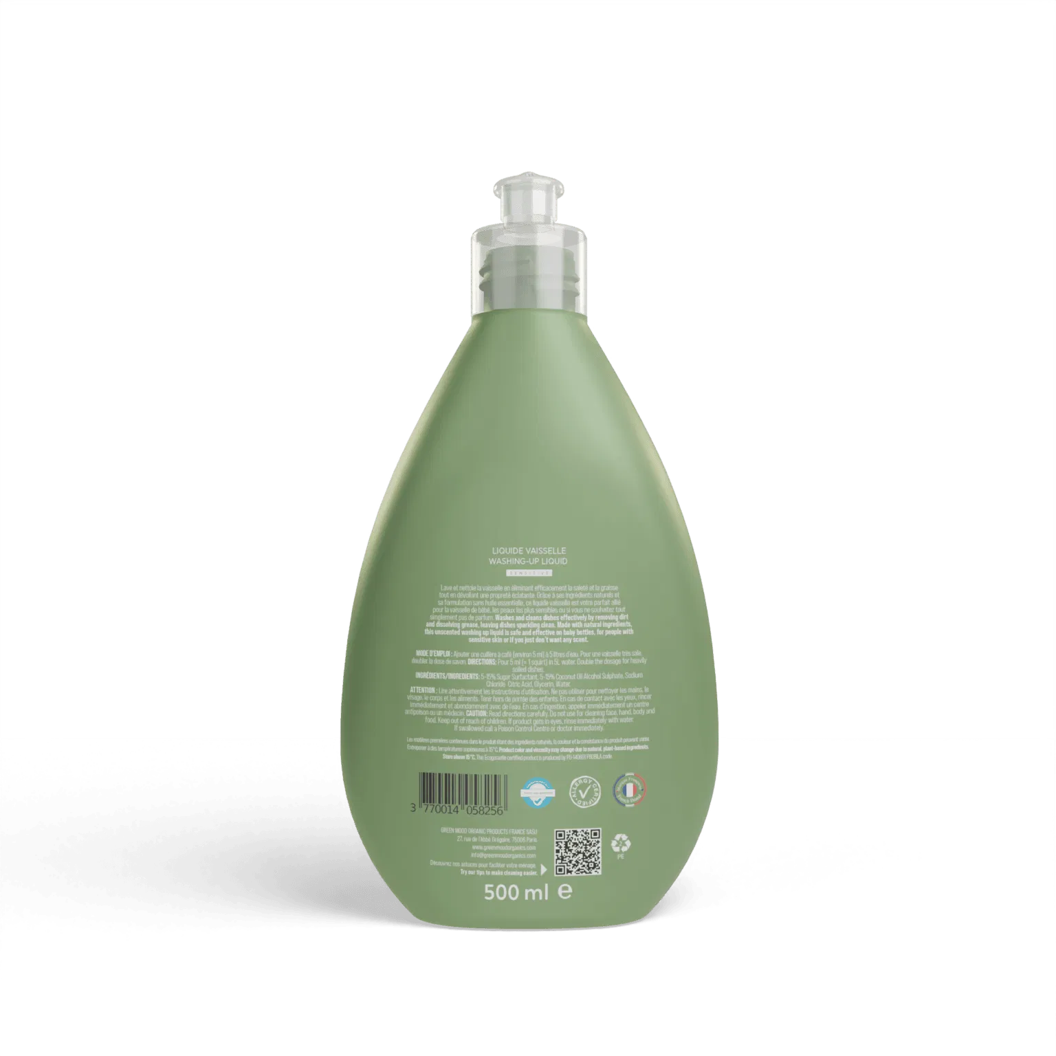 Green mood liquide vaisselle 500ml 33 bebemaman.webp