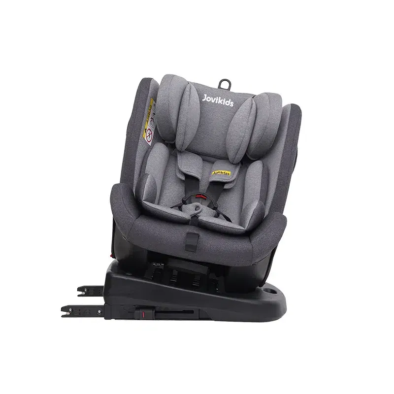 Jovikids siege auto pivotant a 360° angela 40 150 cm gris bebemaman.ma .webp