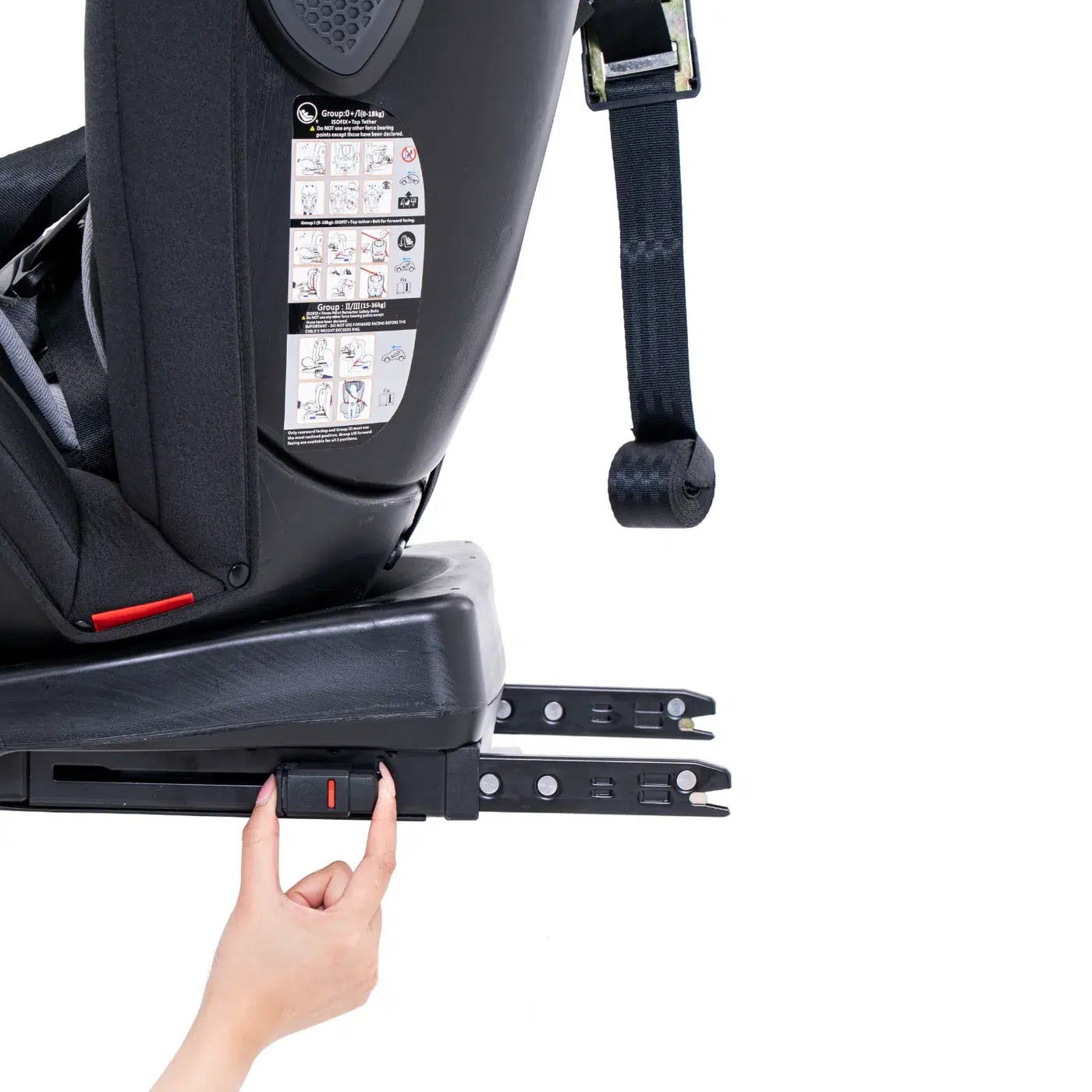 Angela isofix rotating car seat black image 7.webp
