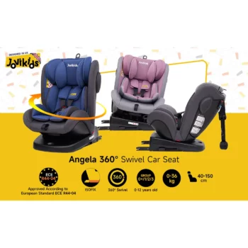 Angela isofix rotating car seat gray image 3.webp