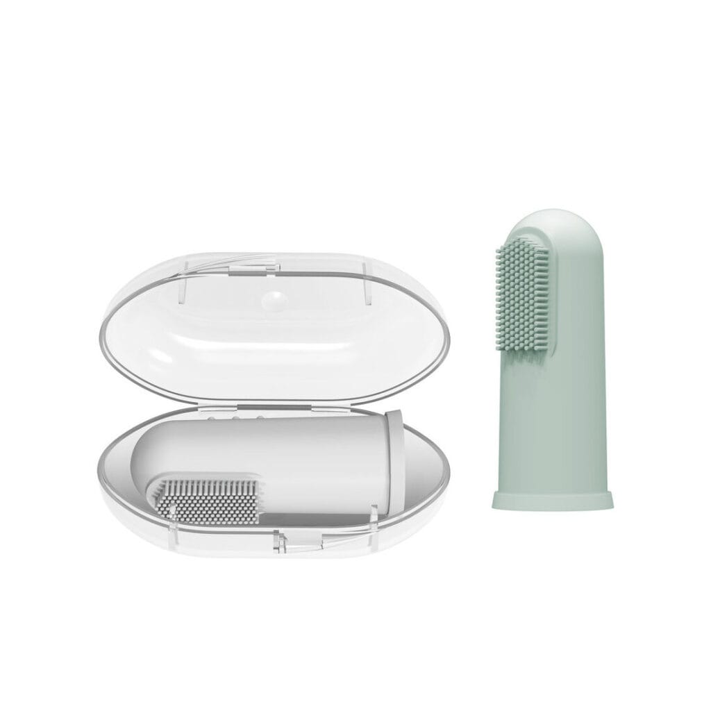 Dr brown s brosse a dents en silicone avec etui vert clair 3m.jpg