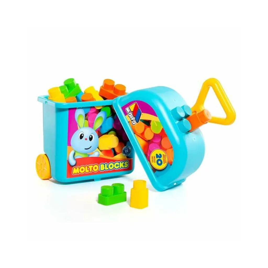 Valise Rose avec 20 blocs- Molto