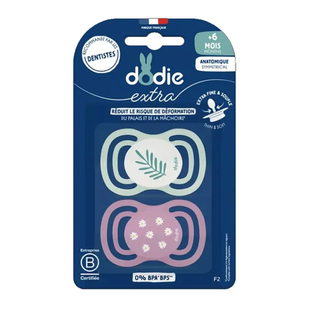 3700763512365 dodie sucettes anatomiques fines extra bebe de 6 mois f2 x2 2x.webp