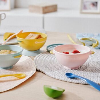 Badabulle Lot de 3 Bols Antidérapants avec Couvercles – 330ml