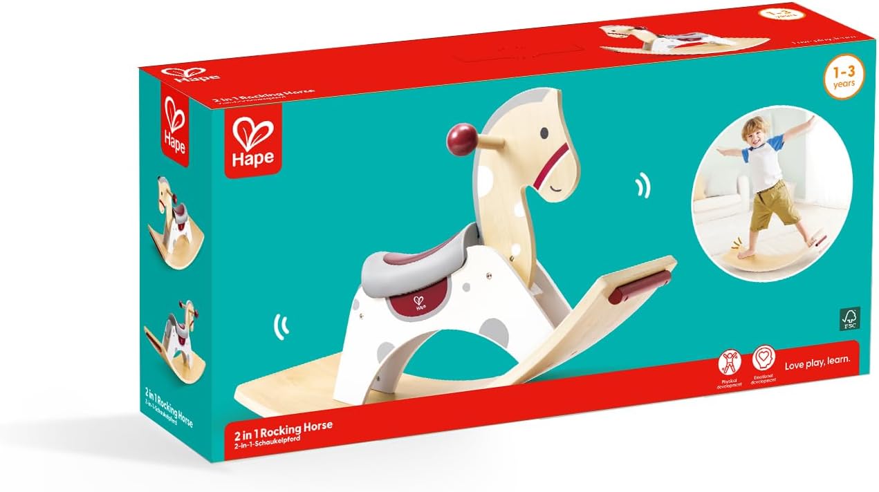Hape Cheval à bascule 2 en 1