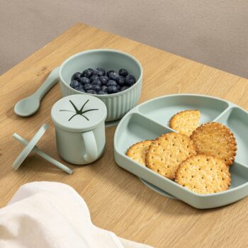 Vaisselle Silicone Bébé 7 Pièces – Eurekakids | Bebeluxe.ma