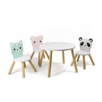 Table Ronde En Bois blanche – Eurekakids