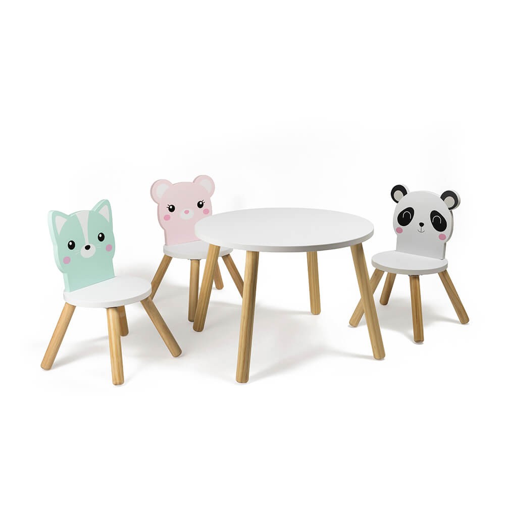 Table Ronde En Bois blanche – Eurekakids