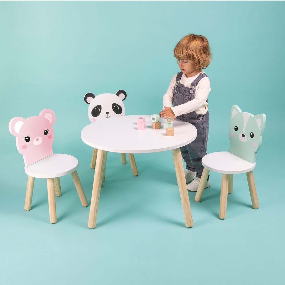 Table Ronde En Bois blanche – Eurekakids