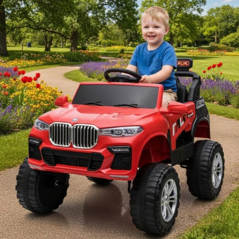 Voiture Électrique Enfant BMW 4×4 12V Rouge avec Télécommande