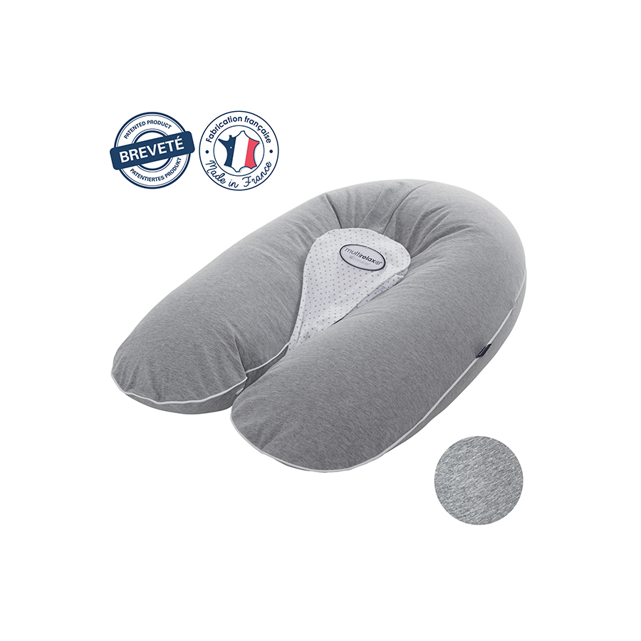 Coussin Multirelax+® Jersey Gris Chiné Étoiles – Candide