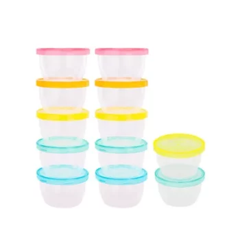 Badabulle Lot de 12 Pots de Conservation Babybowls 250ml