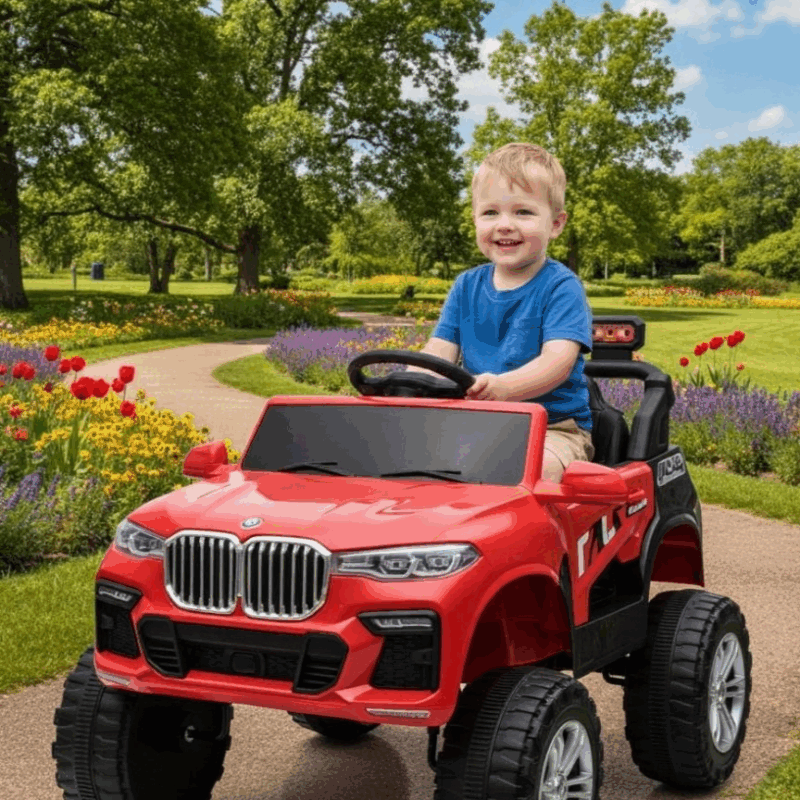 Voiture Électrique Enfant BMW 4×4 12V Rouge avec Télécommande