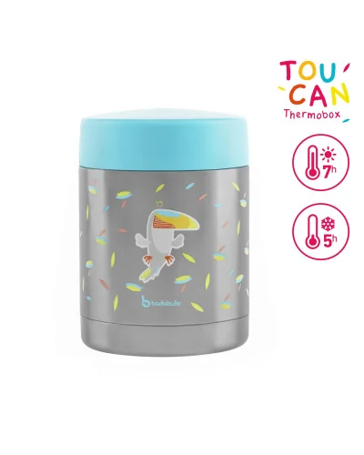 Thermobox toucan boîte isotherme chaud froid en inox 350 ml badabulle