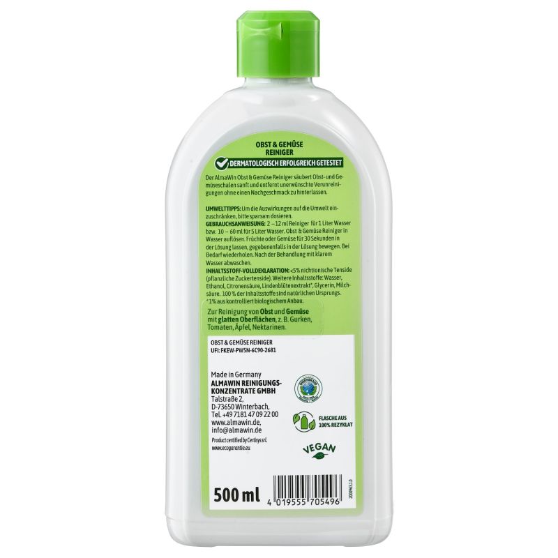 AlmaWin Nettoyant Fruits & Légumes – 500 ml