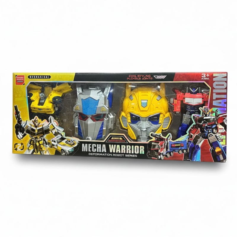 Pack Transformers 3-en-1 : 2 Robots + 2 Masques Lumineux