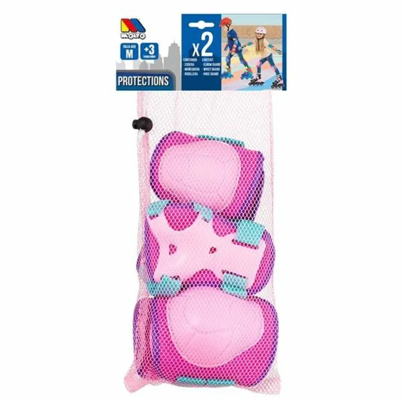 Protections Articulaires Enfant Moltó Rose – Set de 6 Pièces Taille M