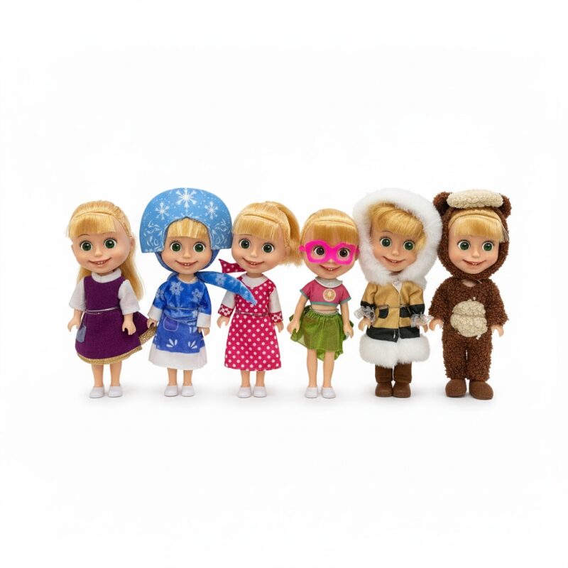 Set de 6 Poupées Masha et Michka