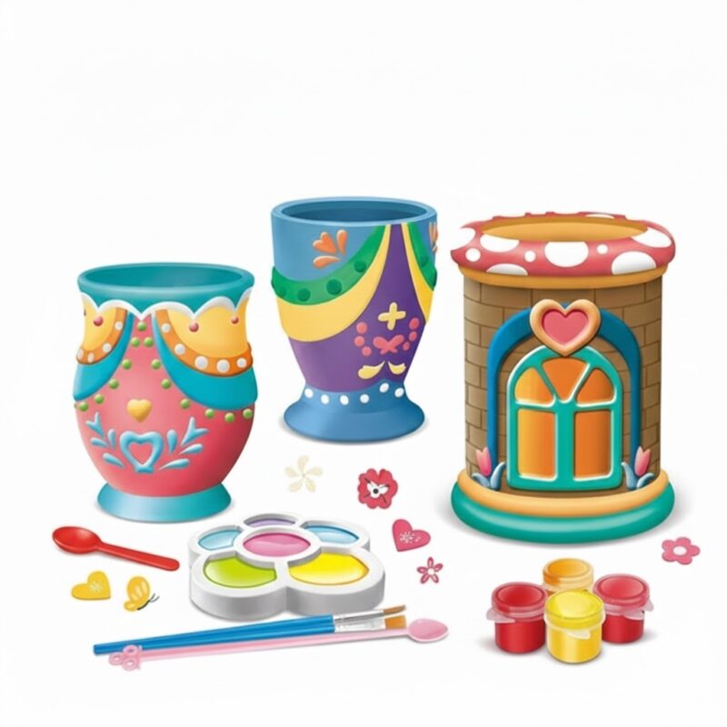 Set Peinture Céramique DIY – Jouet Créatif Enfant 4-8 Ans