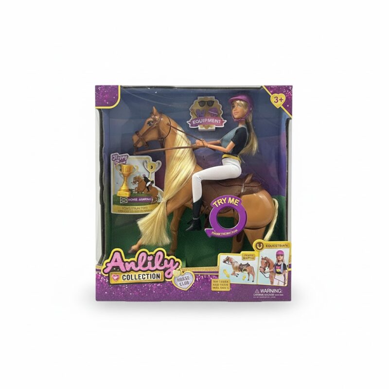 Poupée Anlily Équestre et son Cheval Articulé - Horse Club