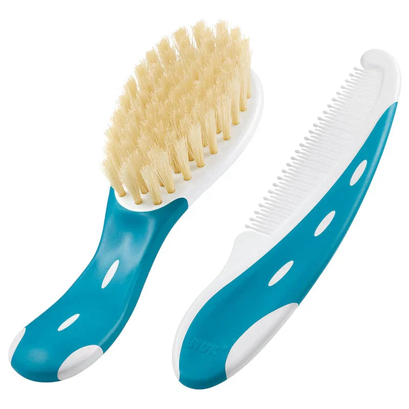 NUK Brosse et Peigne Bébé Extra Doux – Bleu