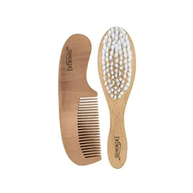 Dr Brown’s Brosse & Peigne Bois Doux Bébé