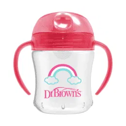 Gobelet transition Dr Brown’s 180ml Rose 6m+ Anti-fuite