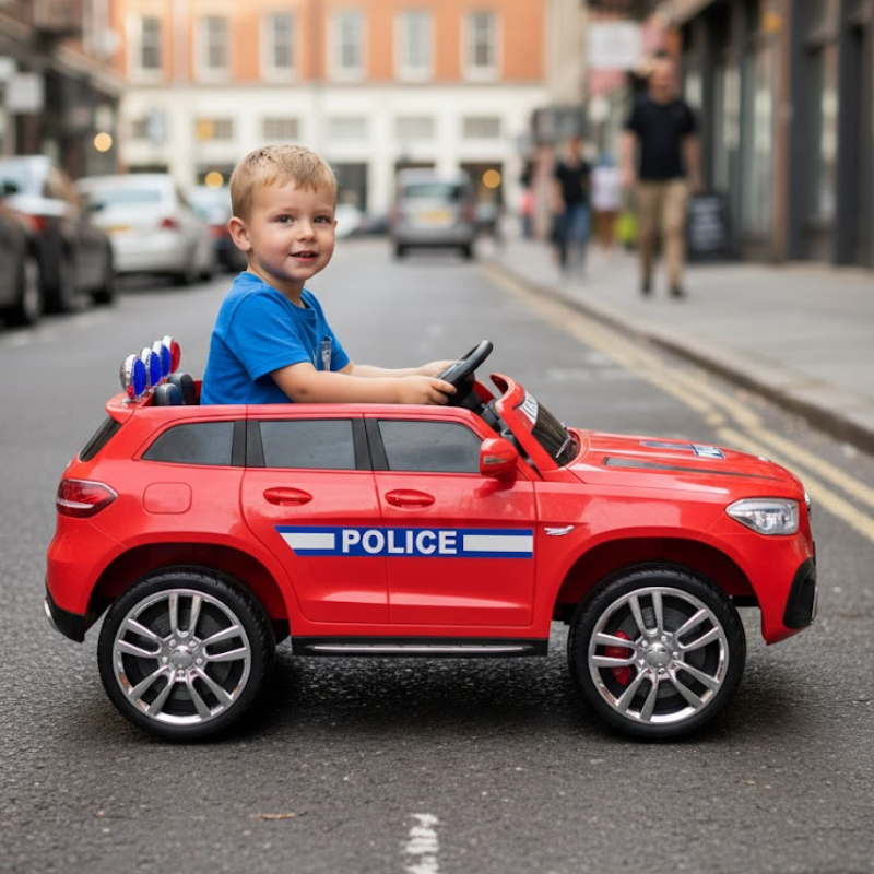 Voiture Mercedes Police 12V avec télécommande