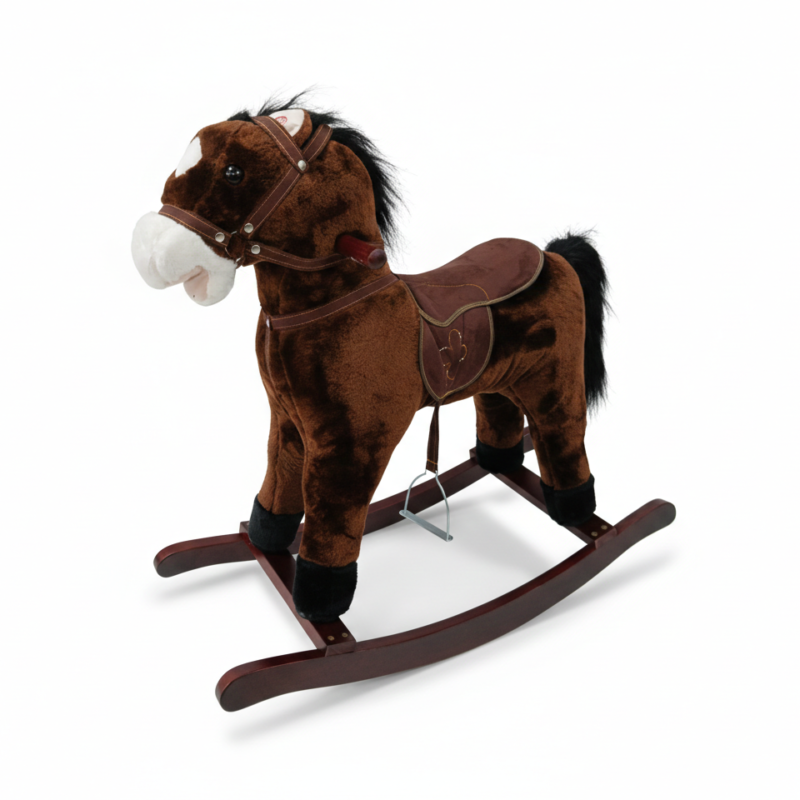 cheval à bascule pour bébés avec musique apportera confort et joie aux bébés. Ce jouet à bascule doux sera certainement le jouet préféré de votre bébé. Votre petit profitera d’heures « d’équitation dans la ferme » sur ce cheval à bascule. Le siège du jouet à bascule est bien rembourré pour un confort optimal. Le corps en peluche douce est parfait pour les enfants à câliner. Convient aux en enfant de 2 ans jusqu'à 5ans