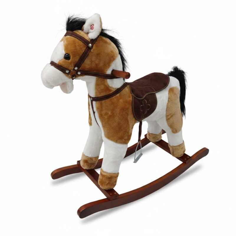 cheval à bascule pour bébés avec musique apportera confort et joie aux bébés. Ce jouet à bascule doux sera certainement le jouet préféré de votre bébé. Votre petit profitera d’heures « d’équitation dans la ferme » sur ce cheval à bascule. Le siège du jouet à bascule est bien rembourré pour un confort optimal. Le corps en peluche douce est parfait pour les enfants à câliner. Convient aux en enfant de 2 ans jusqu'à 5ans