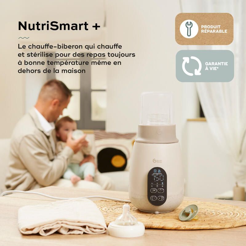 Chauffe-biberon Nutrismart + Mineral Beige - BABYMOOV