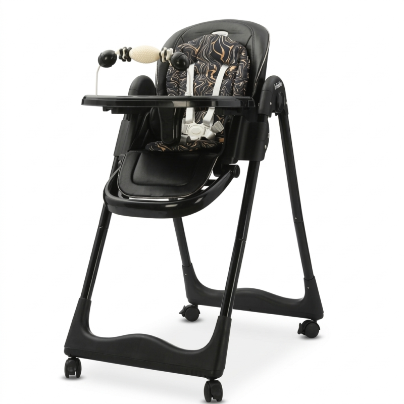 Chaise Haute Bébé Kidilo KD805 avec Plateau et Roues