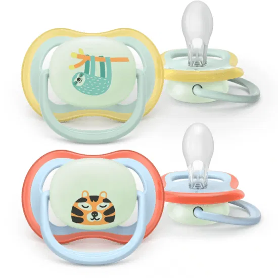 Philips Avent Lot 2 sucettes Ultra Air Nuit 0-6m