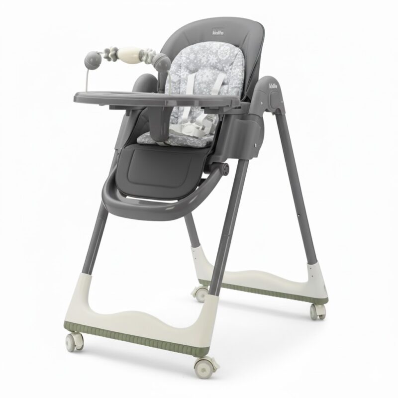 Chaise Haute Bébé Kidilo KD805 avec Plateau et Roues